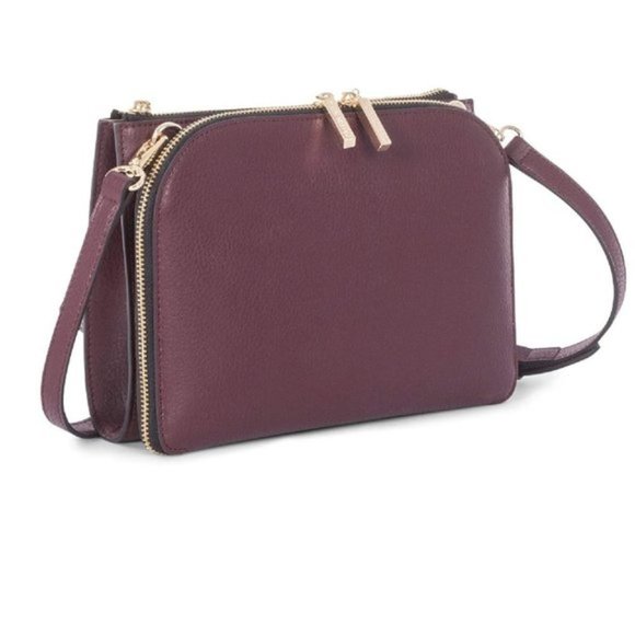 Celine Dion Triad Leather Crossbody Bag - Picture 1 of 6